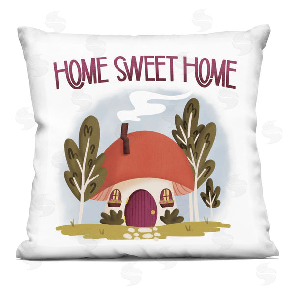 stupell industries Sarah Hickman | Sweet Home Mushroom Cottage Printed Throw Pillow