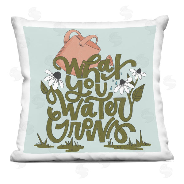 stupell industries Sarah Hickman | What You Water Grows Printed Throw Pillow