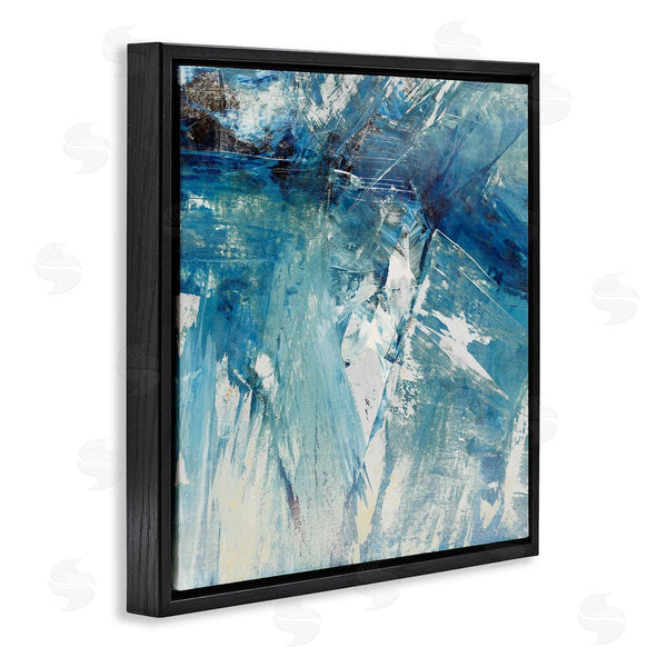 Stupell Industries Sarah Stockstill | Abstract Blue Paint Chaos Bold Rigid Movement Wall Art