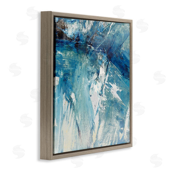Stupell Industries Sarah Stockstill | Abstract Blue Paint Chaos Bold Rigid Movement Wall Art