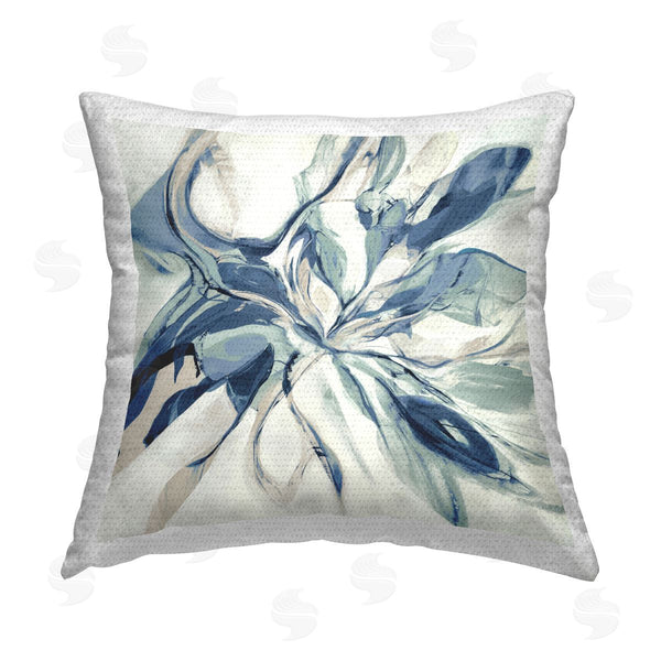 Stupell Industries Sarah Stockstill | Asymmetrical Blue Abstraction Printed Throw Pillow