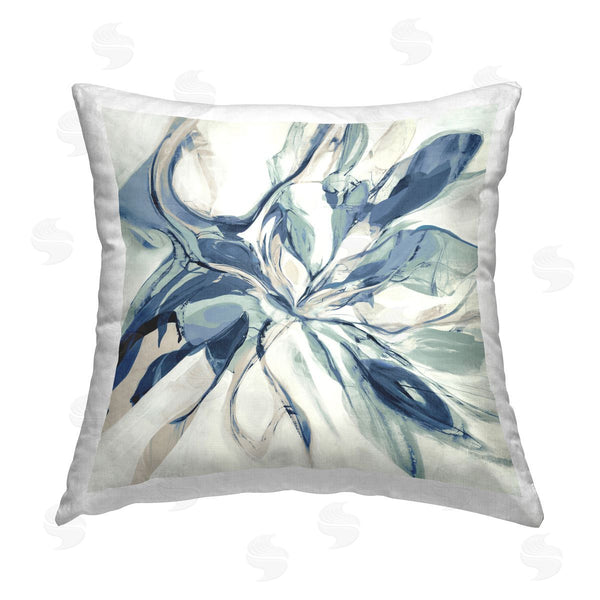 stupell industries Sarah Stockstill | Asymmetrical Blue Abstraction Printed Throw Pillow