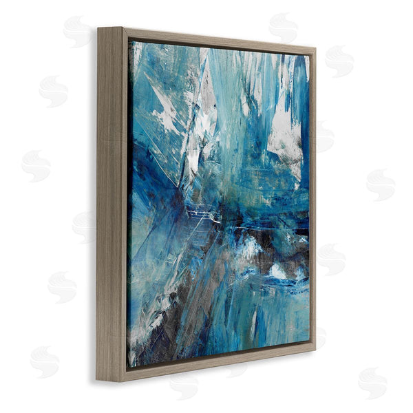 Stupell Industries Sarah Stockstill | Lively Blue Paint Movement Abstract Bold Composition Wall Art