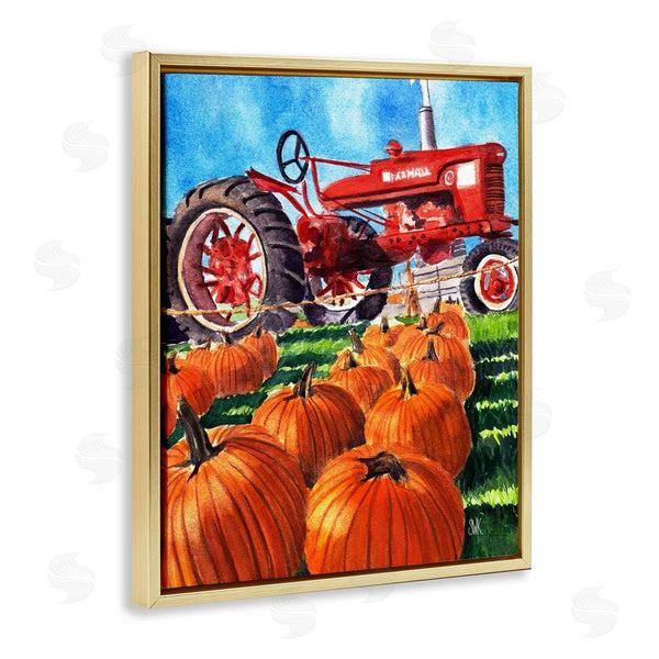 Stupell Industries Sarah Waldron Kimball | Autumn Tractor And Pumpkins