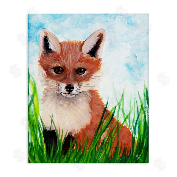 stupell industries Sarah Waldron Kimball | Baby Fox in Grass