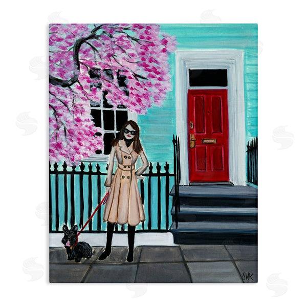 stupell industries Sarah Waldron Kimball | Fashion Week Girl with Dog