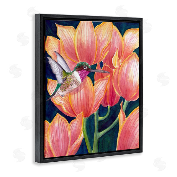 Stupell Industries Sarah Waldron Kimball | Hummingbird & Pink Tulips
