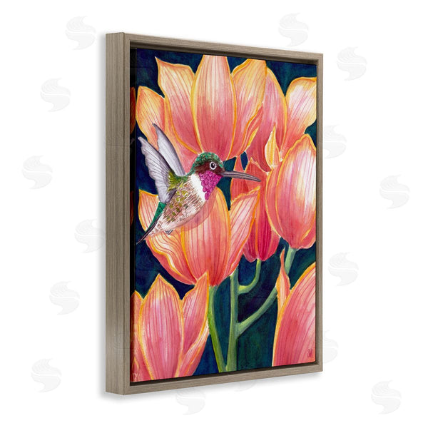 Stupell Industries Sarah Waldron Kimball | Hummingbird & Pink Tulips