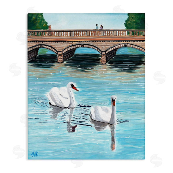stupell industries Sarah Waldron Kimball | Park In The City Swans