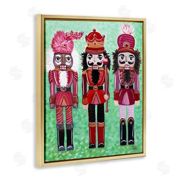 Stupell Industries Sarah Waldron Kimball | Red Nutcrackers Trio Wall Art