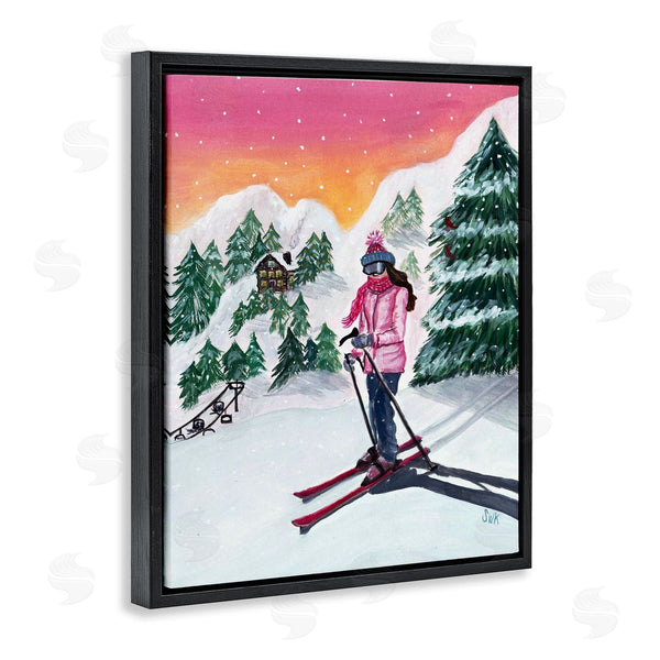 Stupell Industries Sarah Waldron Kimball | Ski Mountain Winter Slopes Wall Art