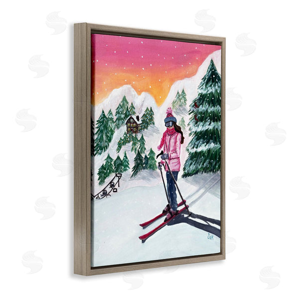 Stupell Industries Sarah Waldron Kimball | Ski Mountain Winter Slopes Wall Art