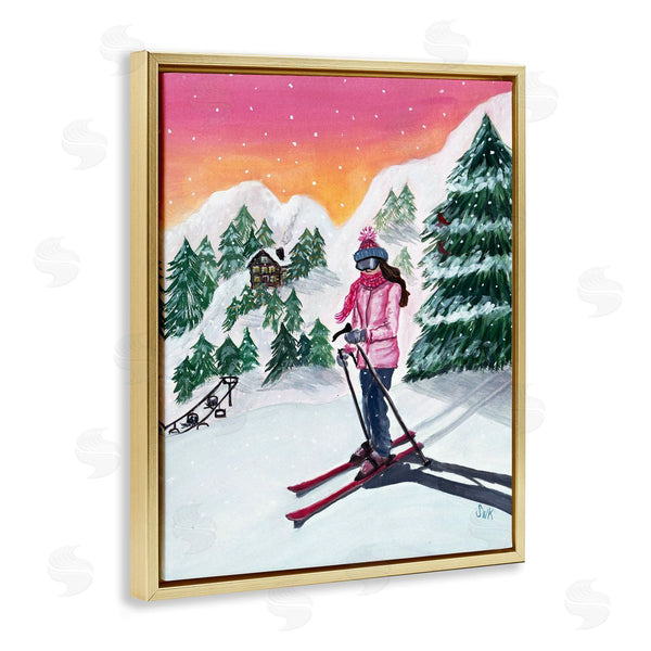 Stupell Industries Sarah Waldron Kimball | Ski Mountain Winter Slopes Wall Art