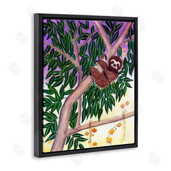 Stupell Industries Sarah Waldron Kimball | Sloth In Tree With Smile