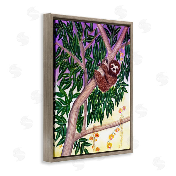 Stupell Industries Sarah Waldron Kimball | Sloth In Tree With Smile