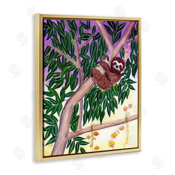 Stupell Industries Sarah Waldron Kimball | Sloth In Tree With Smile