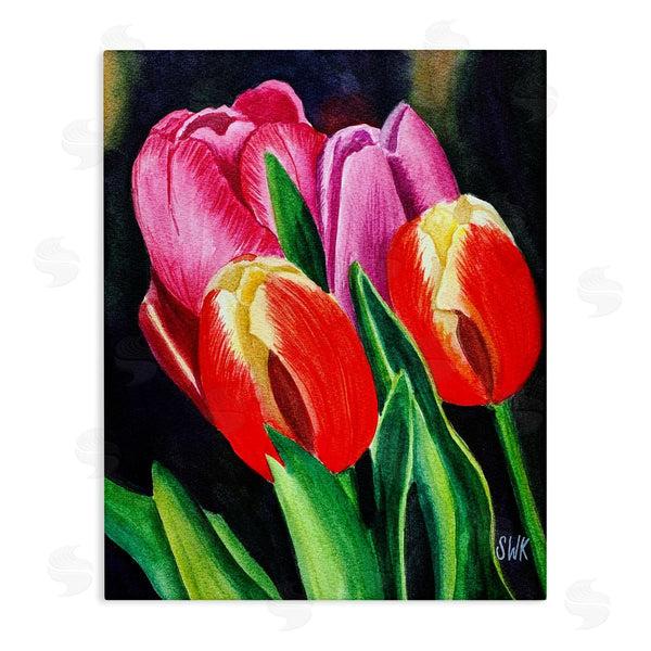 stupell industries Sarah Waldron Kimball | Spring Tulips In Red