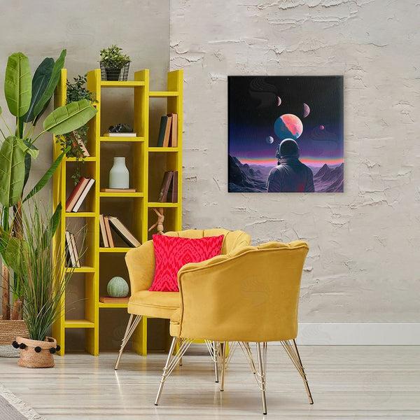 Stupell Industries Sasha | Astronaut & Purple Toned Terrain Wall Art