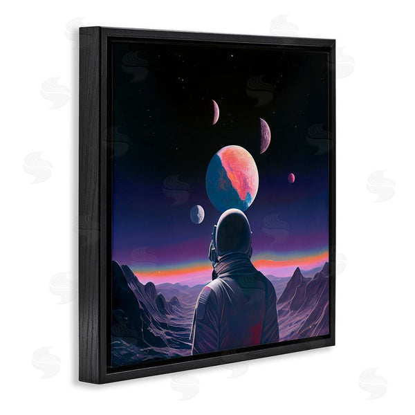 Stupell Industries Sasha | Astronaut & Purple Toned Terrain Wall Art