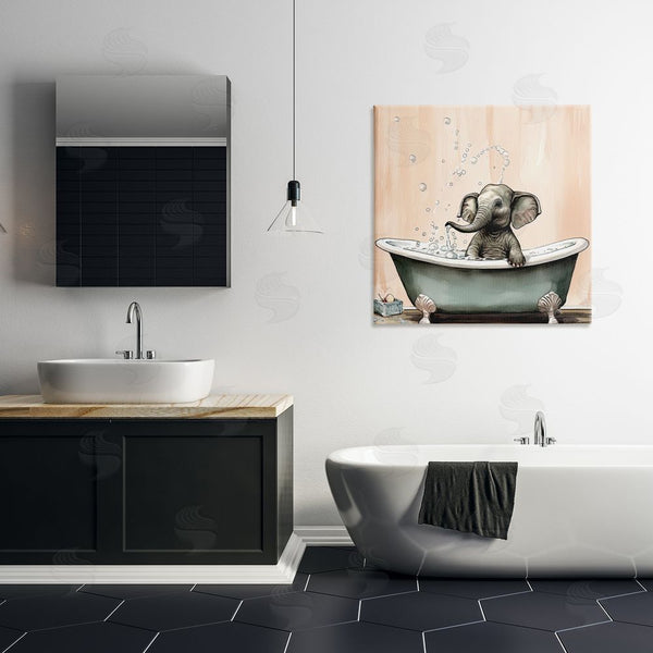 Stupell Industries Sasha | Baby Elephant Bubble Bath Wall Art