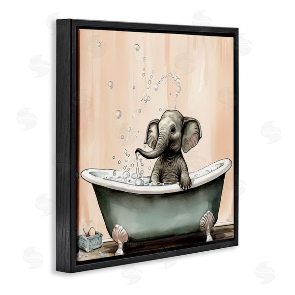 Stupell Industries Sasha | Baby Elephant Bubble Bath Wall Art