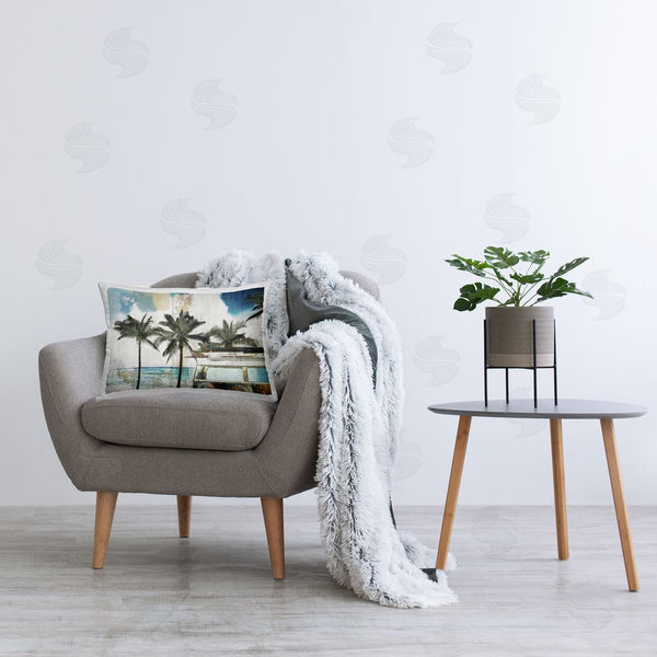 Stupell Industries Sasha | Beach Day Retro Vacation Printed Throw Pillow