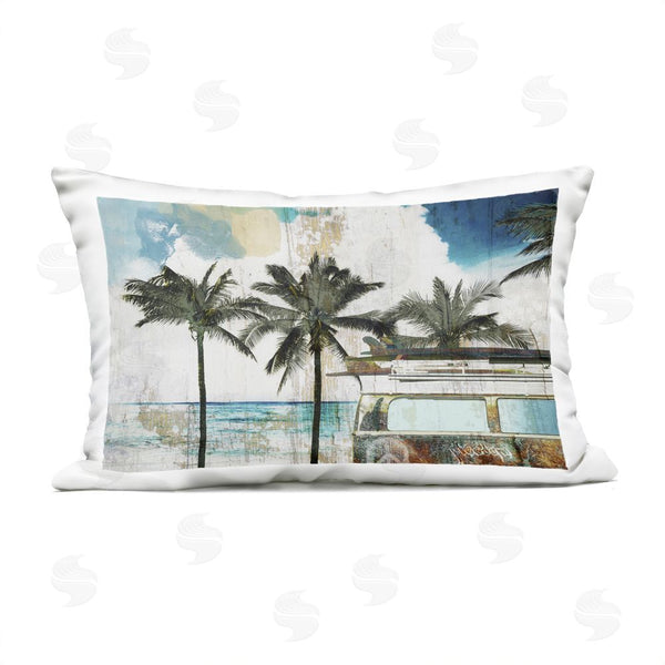 Stupell Industries Sasha | Beach Day Retro Vacation Printed Throw Pillow