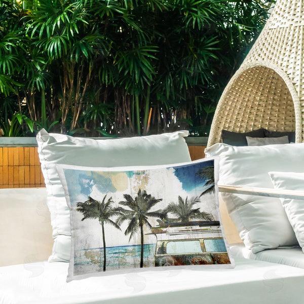 Stupell Industries Sasha | Beach Day Retro Vacation Printed Throw Pillow