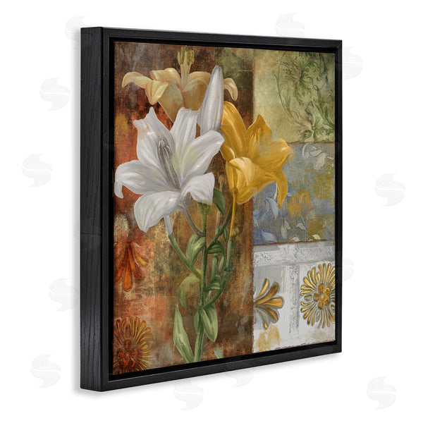 Stupell Industries Sasha | Blooming Lilies On Tile Pattern