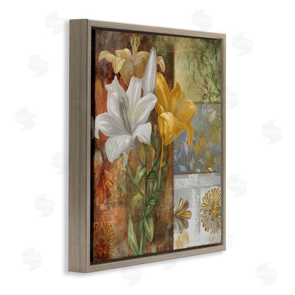 Stupell Industries Sasha | Blooming Lilies On Tile Pattern