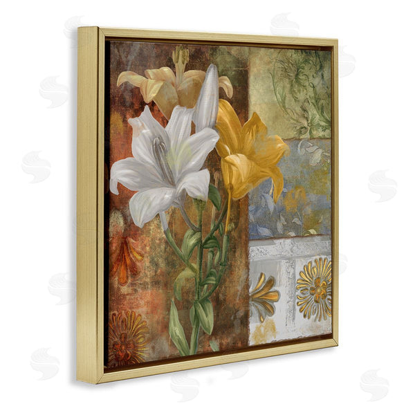 Stupell Industries Sasha | Blooming Lilies On Tile Pattern