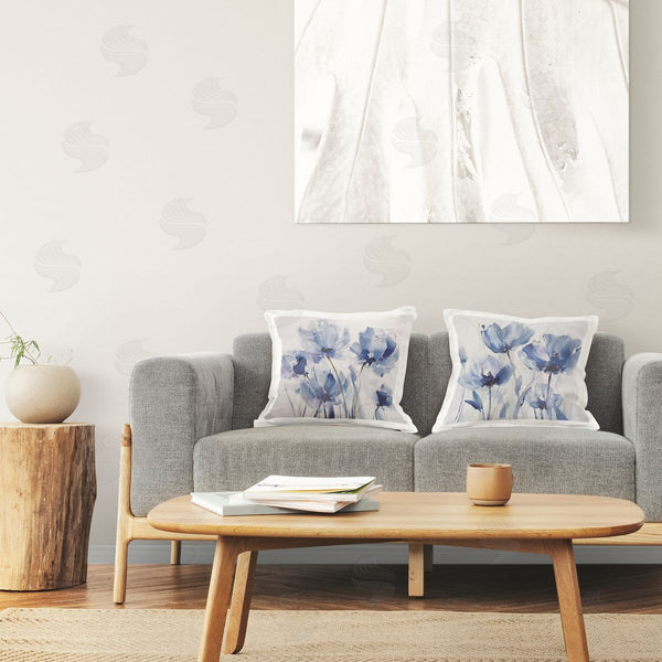 stupell industries Sasha | Blue Blooms Motif Printed Throw Pillow Set