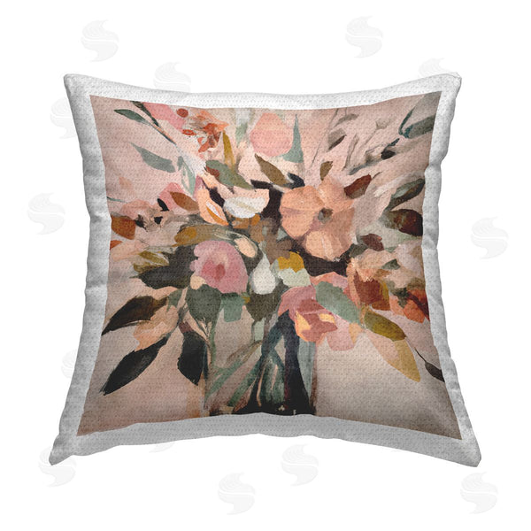 Stupell Industries Sasha | Blush Abstract Bouquet Printed Throw Pillow