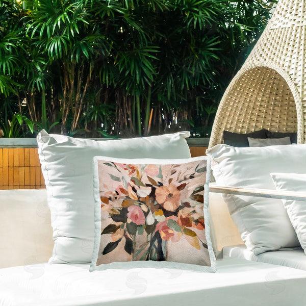 Stupell Industries Sasha | Blush Abstract Bouquet Printed Throw Pillow