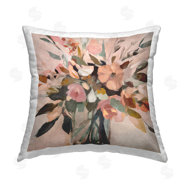 stupell industries Sasha | Blush Abstract Bouquet Printed Throw Pillow