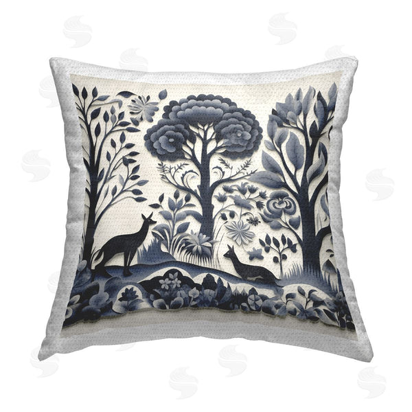 Stupell Industries Sasha | Boho Forest Creatures Printed Throw Pillow