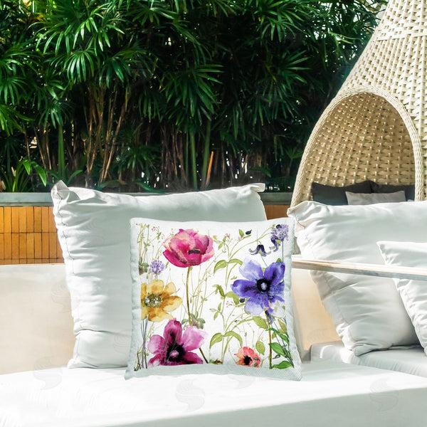 Stupell Industries Sasha | Botanical Spring Garden Blooms Printed Throw Pillow