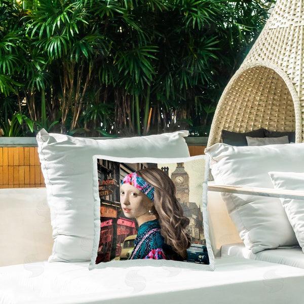 Stupell Industries Sasha | Carnaby Street Remix Painting Printed Throw Pillow