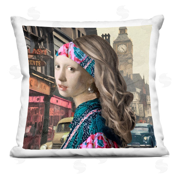 stupell industries Sasha | Carnaby Street Remix Painting Printed Throw Pillow