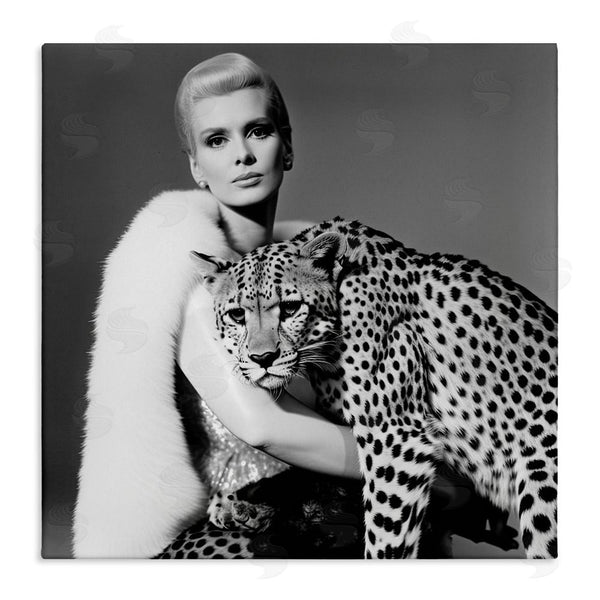 stupell industries Sasha | Cat Woman Cheetah Portrait Wall Art