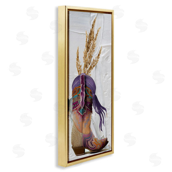Stupell Industries Sasha | Cowboy Boot And Wheat Wall Art
