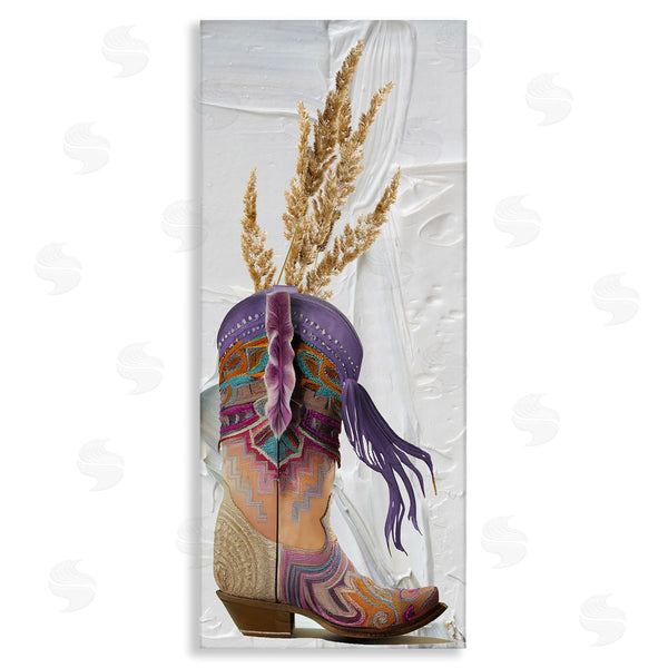 stupell industries Sasha | Cowboy Boot and Wheat Wall Art