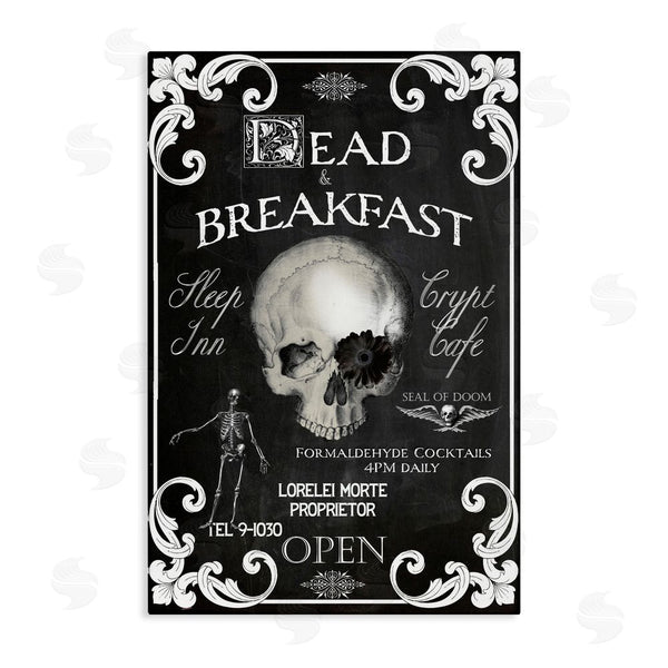 stupell industries Sasha | Dead & Breakfast Spooky Skull