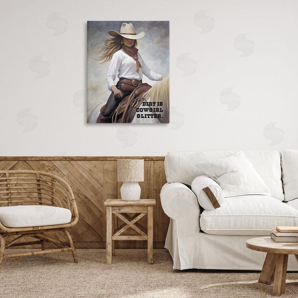 Stupell Industries Sasha | Dirt Is Cowgirl Glitter Wall Art