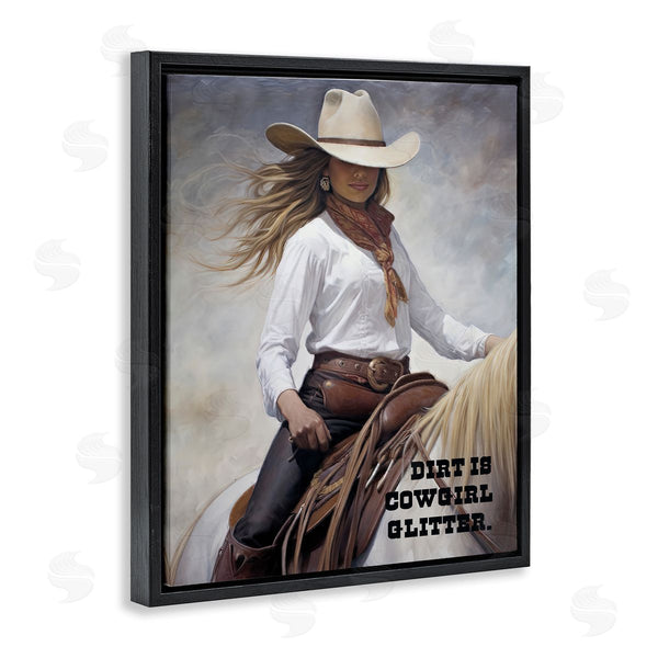 Stupell Industries Sasha | Dirt Is Cowgirl Glitter Wall Art