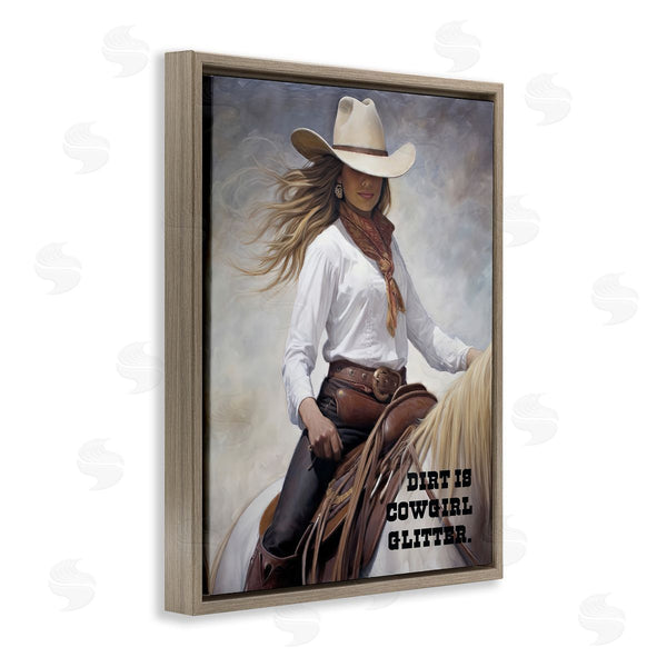 Stupell Industries Sasha | Dirt Is Cowgirl Glitter Wall Art