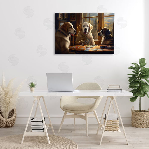Stupell Industries Sasha | Dogs Playing Card Game Wall Art