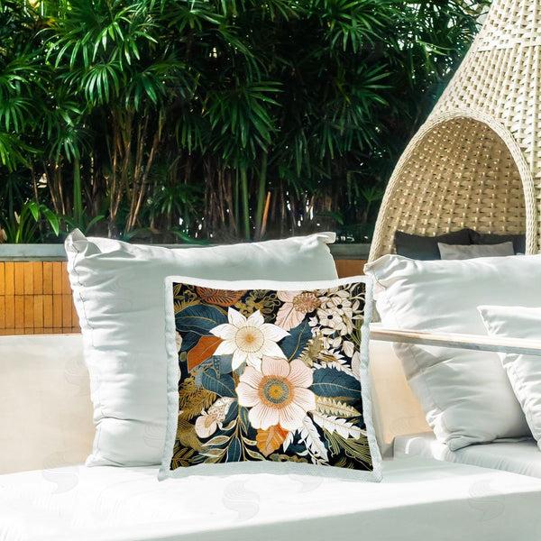 Stupell Industries Sasha | Eclectic Floral Pattern Printed Throw Pillow