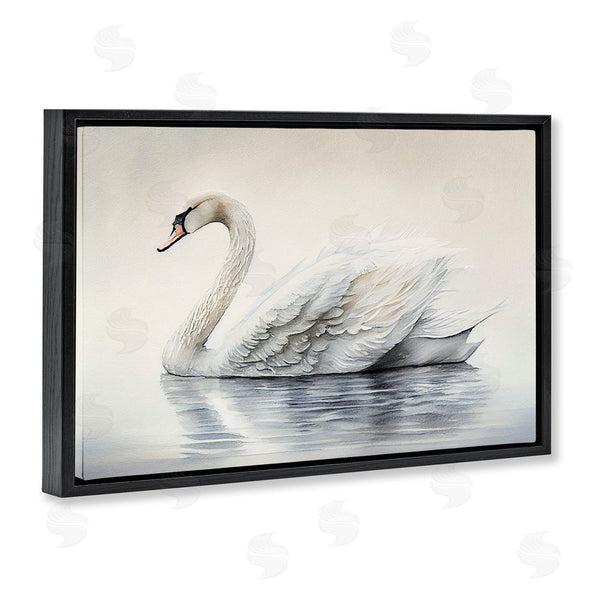 Stupell Industries Sasha | Elegant Floating Swan Wall Art
