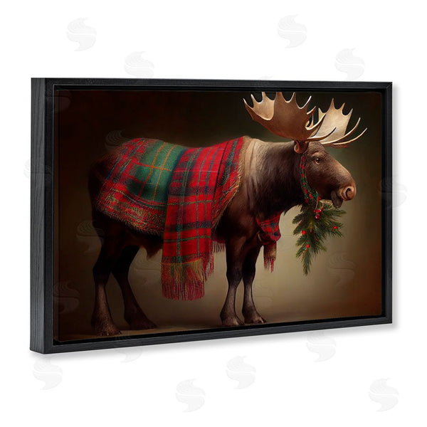 Stupell Industries Sasha | Festive Moose With Plaid Wall Art